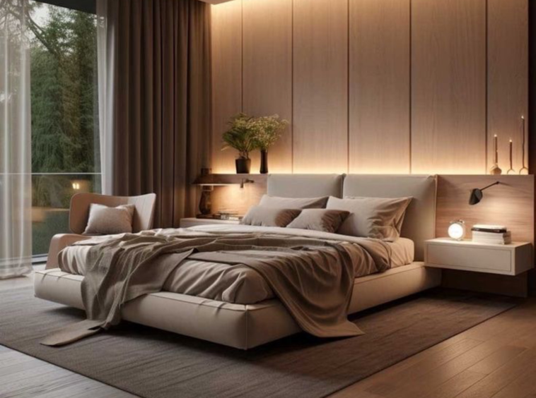 Beautiful well-lit bedroom